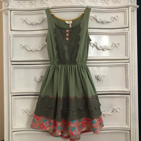 Matilda Jane Dresses Matilda Jane Green Lace Tank Dress Girls